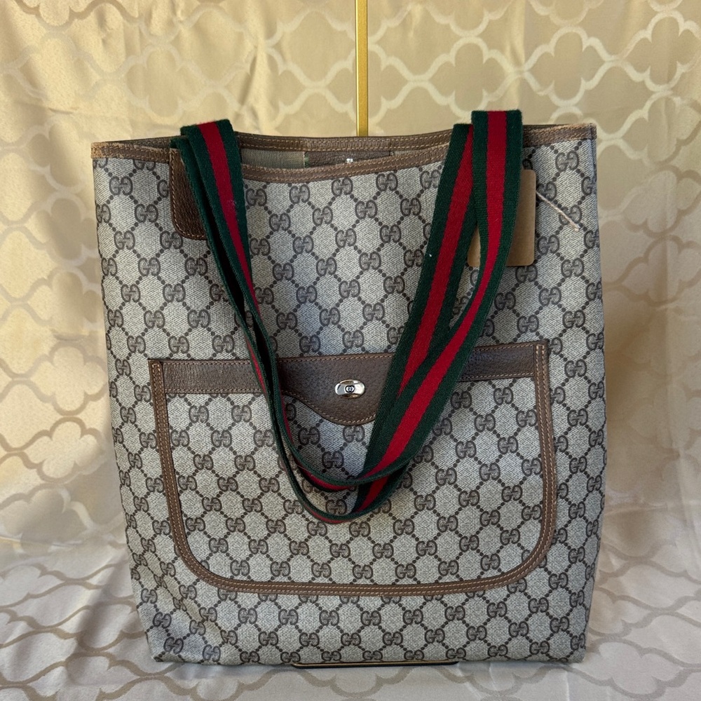 Sherry line Gucci Monogram coated Canvas Tote - great condition
